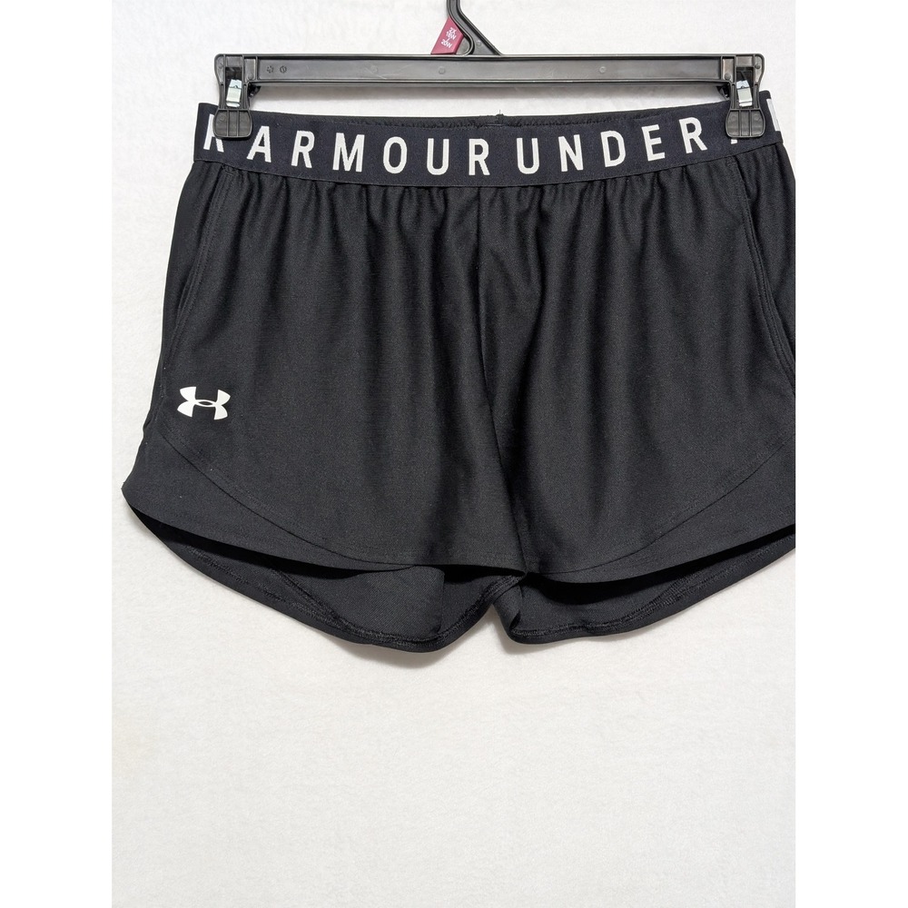 Under Armour Womens HeatGear Loose Fit Running Shorts Black Medium Gym Training